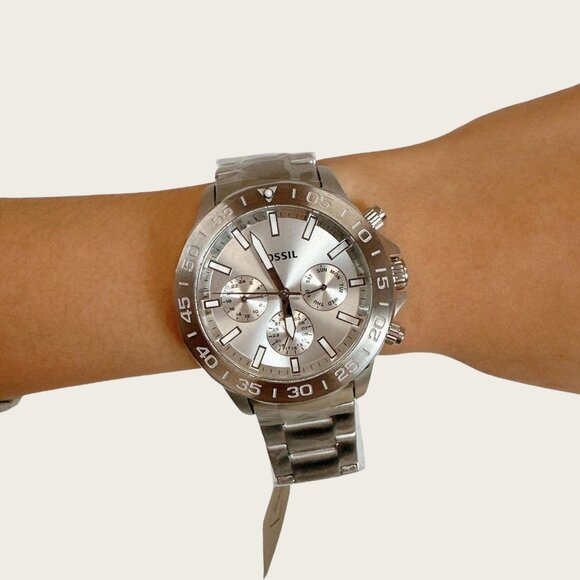 Fossil BQ2490 Men's Bannon Multifunction Silver Stainless Steel Watch - Picture 2 of 6